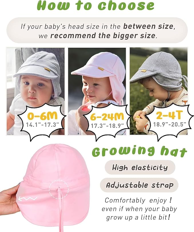 FURTALK Baby Sun Hat UPF 50+ UV Ray Sun Protection Cotton Toddler Hats - Image 5
