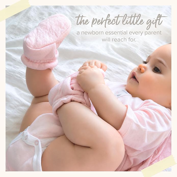 Burt's Bees Baby Unisex 100% Organic Cotton, Adjustable Booties | Easy-on and - Image 8