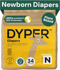 DYPER - Baby Diapers Size 0 (34 Count) - Plant Based Disposable Diapers for Day and Overnight Premium Leak Protection, Skin-Friendly Comfort with Soft Size 0 Diapers (<10 lb)