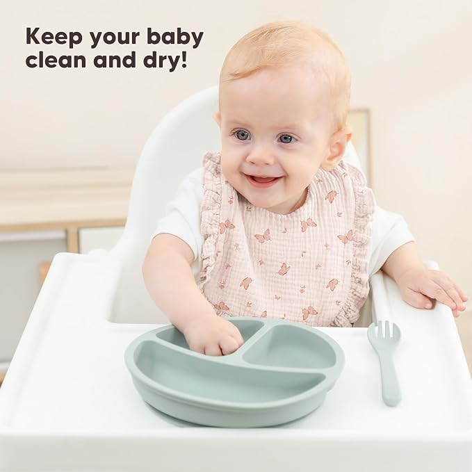 Bearmoss 8 Pack Muslin Baby Bibs - Image 2
