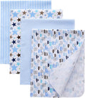Gina Era Flannel Receiving Blankets, Baby Swaddle Blankets 100% Cotton 4 Pcs by GinaEra