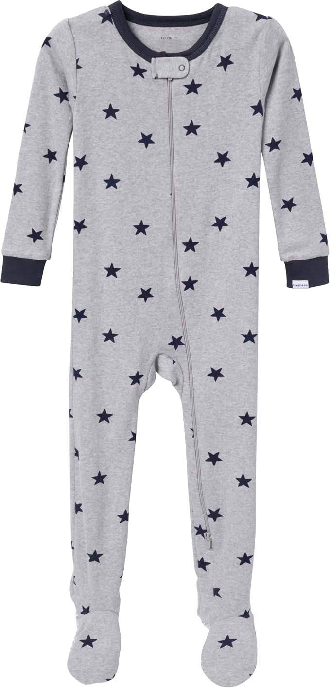 Gerber Baby Boys 4-Pack Footed Pajamas - Image 5