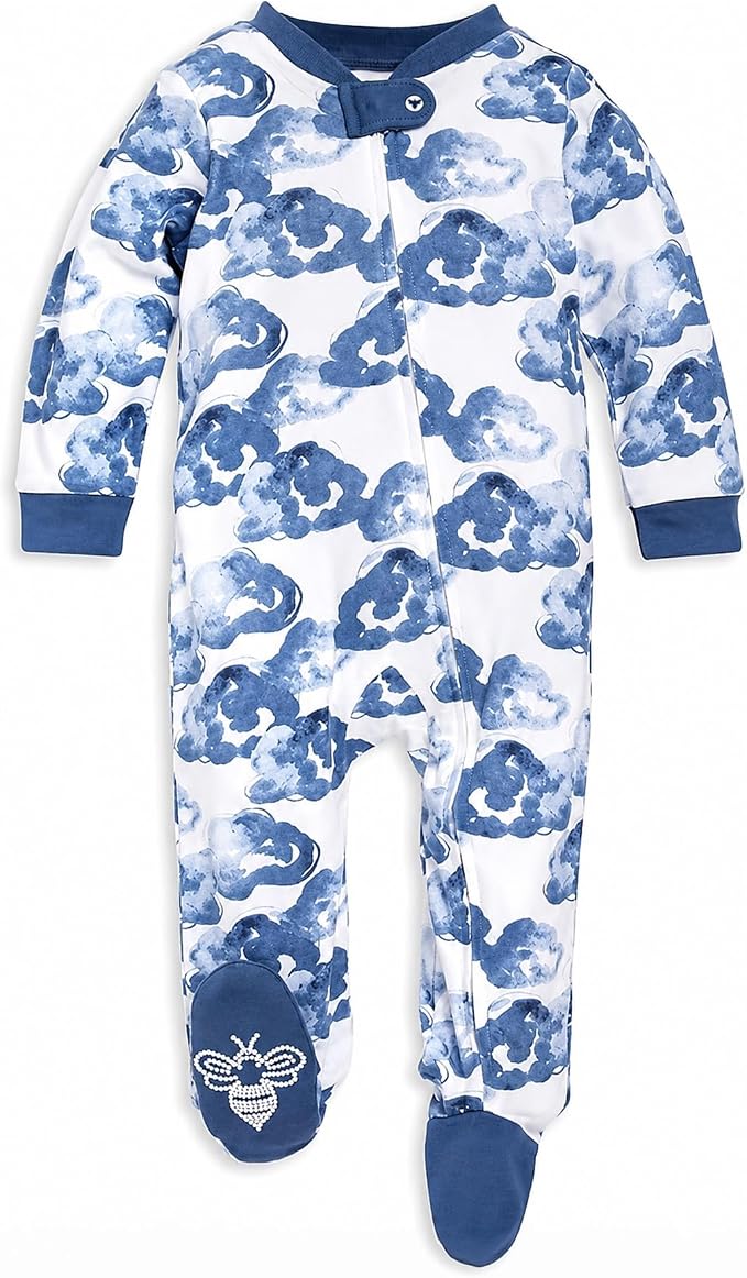 Burt's Bees Baby Boys' Organic Cotton, Sleep and Play Footed Pajamas | Easy zip by BurtsBeesBaby