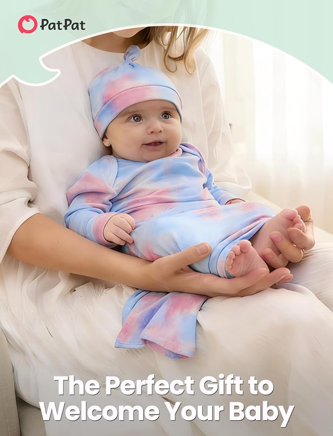 PATPAT Baby Sleeper Gown with Hat - Image 2
