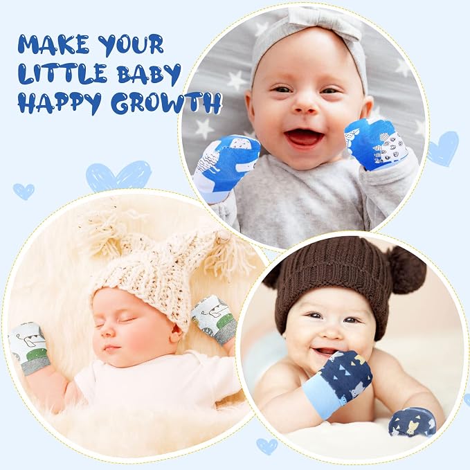 12 Pairs Newborn Baby Mittens Infant Toddler Gloves No Scratch Mittens Gloves - Image 7