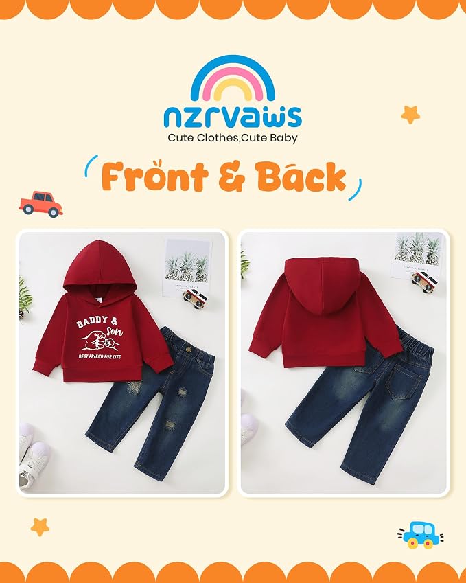 NZRVAWS Baby Boy Clothes Toddler Boy Outfit 2 3 4T 6 12 18 24 Month Fall Winter - Image 2