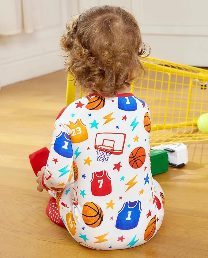 babee Reshinee Bamboo Viscose Baby Footie Pajama, Zipper Sleeper Boys Girls - Image 3
