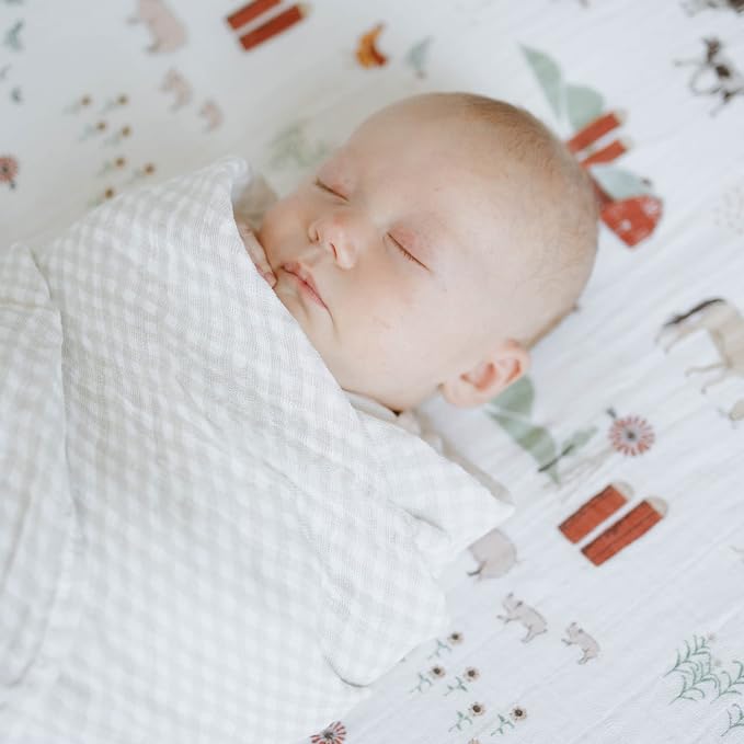 Little Unicorn Premium Cotton Swaddle Baby Blanket | Breathable Fabric | - Image 5