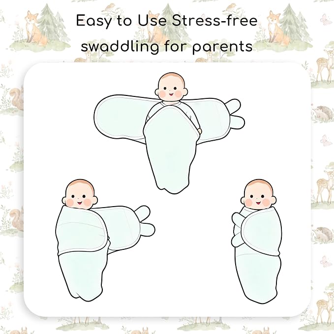 Cotton Swaddles for Newborn, Baby Newborn Swaddle 0-3 Month | 2-Pack Soft - Image 6