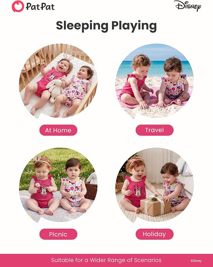 Disney Baby Girls Viscose Made from Bamboo 2 Packs Breathable Bodysuit - Image 6