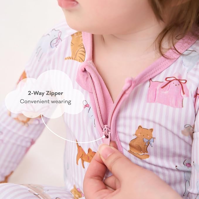 pureborn Baby Sleeper Viscose from Bamboo Zipper Footies 0-24 Months - Image 5