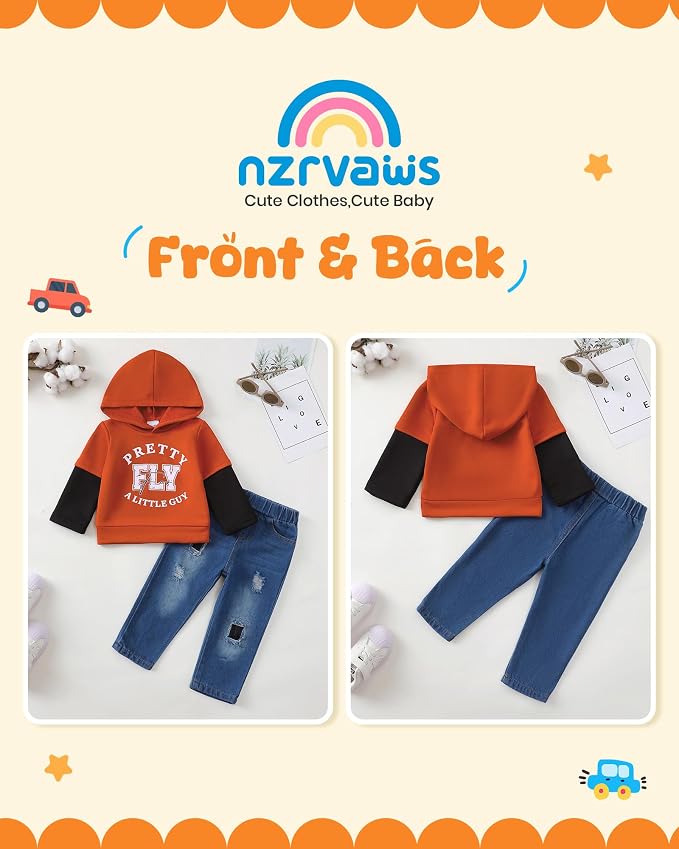 NZRVAWS Baby Boy Clothes Toddler Boy Outfit 2 3 4T 6 12 18 24 Month Fall Winter - Image 2