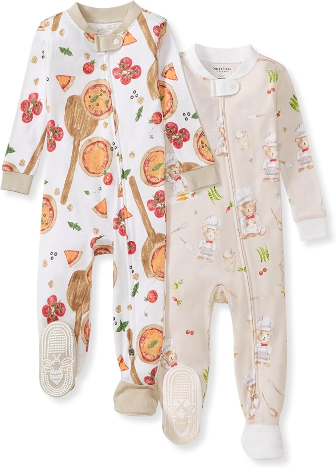 Burt's Bees Baby Boys Organic Cotton, Snug Fit Footed Sleeper Pajamas | by BurtsBeesBaby