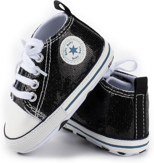 Unisex Baby Girls Boys Canvas High-top Shoes, Newborn Infant Anti-Slip Soft - Image 5