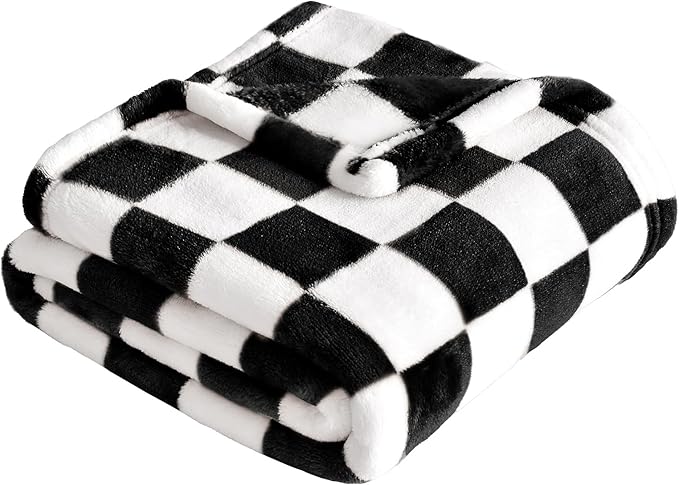 Yurhap Checkered Baby Blanket Fleece Baby Blankets by Yurhap