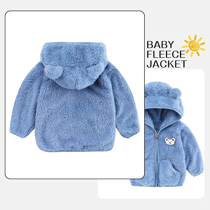 Baby Boy Fleece Jacket Girl Winer Clothes Coat - Image 2