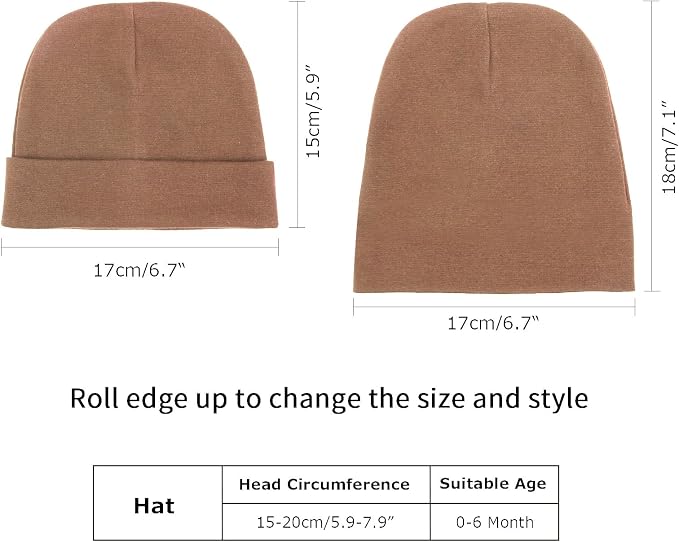 DRESHOW BQUBO 6 Pack Baby Beanie Hats - Image 4