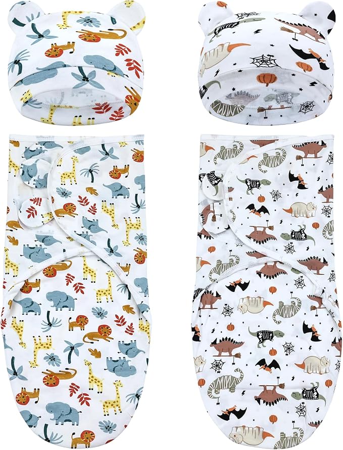 Dizila 2 Sets Adjustable Soft Cotton Blend Newborn Infant Baby Girl Boy by Dizila