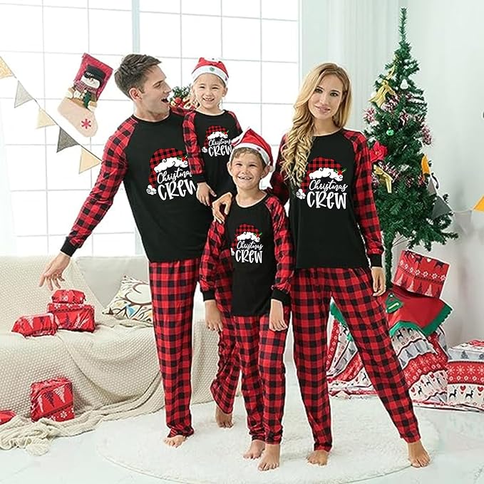 Awoscut Family Christmas Pajamas Matching Pajamas for Family, Xmas PJs Sets Holiday Sleepwear