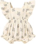 YOUNGER TREE Toddler Baby Girl Ruffled Sleeveless Romper Casual Summer Jumpsuit by YOUNGERTREE