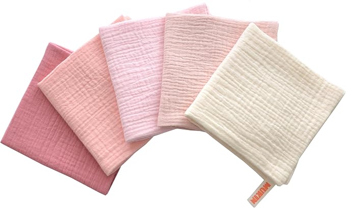 MUKIN Baby Washcloths, Muslin Burp Cloths Towels - Image 12