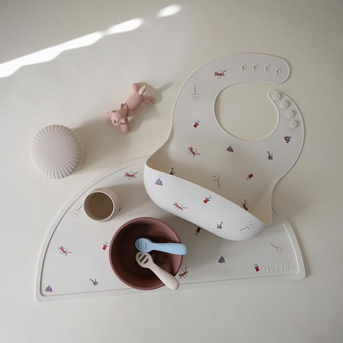 mushie Silicone Placemat for Kids | BPA-Free Non-Slip Design (Circus)