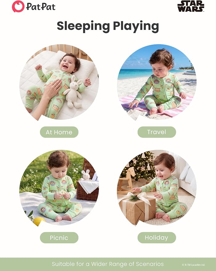 Disney Baby Viscose Made from Bamboo 2-Way Zipper Footie Outfit NB to Inf - Image 7