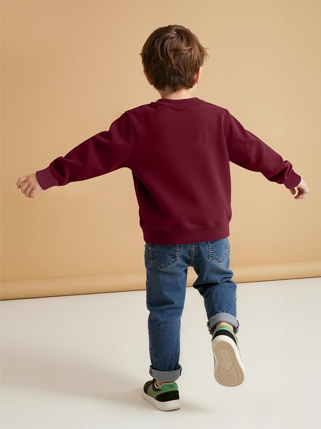 Cooraby 3 Pack Baby and Toddler Boys Crewneck Sweatshirts Kids Solid Cotton - Image 2