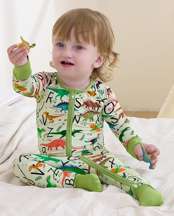 babee Reshinee Bamboo Viscose Baby Footie Pajama, Zipper Sleeper Boys Girls | - Image 5