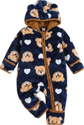 Jecson Baby Snowsuit Newborn Bear Hooded Fleece Outfit Baby Clothes 0M-12M by WarmthLoveinStitches