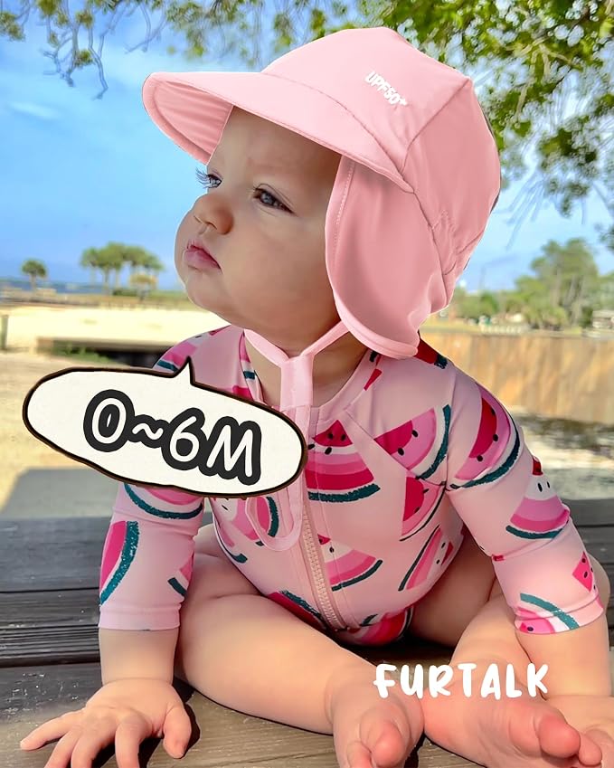 FURTALK Baby Sun Hat with Neck Flap UPF 50+ Toddler Quick Dry Swim Hat | UV - Image 4