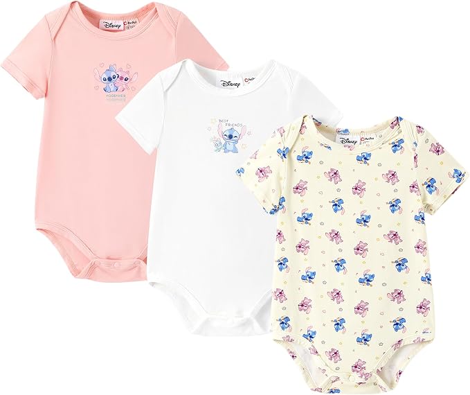 Disney Baby Viscose Made from Bamboo 3-Pack Bodysuits Set Newborn to Infant by Disney