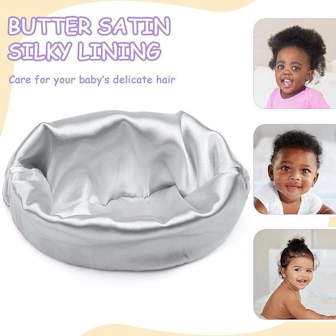 6 Pack Satin Lined Baby Beanie Newborn - Image 2