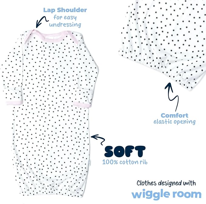 Gerber Baby Girls' 4-pack Sleeper Gown - Image 5