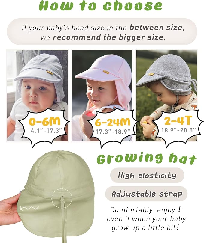 FURTALK Baby Sun Hat UPF 50+ UV Ray Sun Protection Cotton Toddler Hats - Image 6