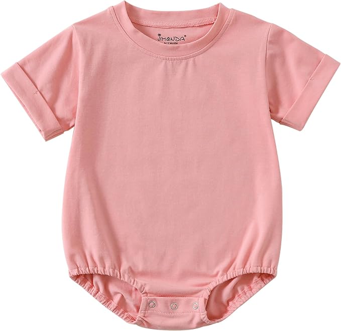 Jimonda Baby Bubble Romper Short Sleeve Bodysuit T-Shirt | 100% Cotton by JimondaBaby