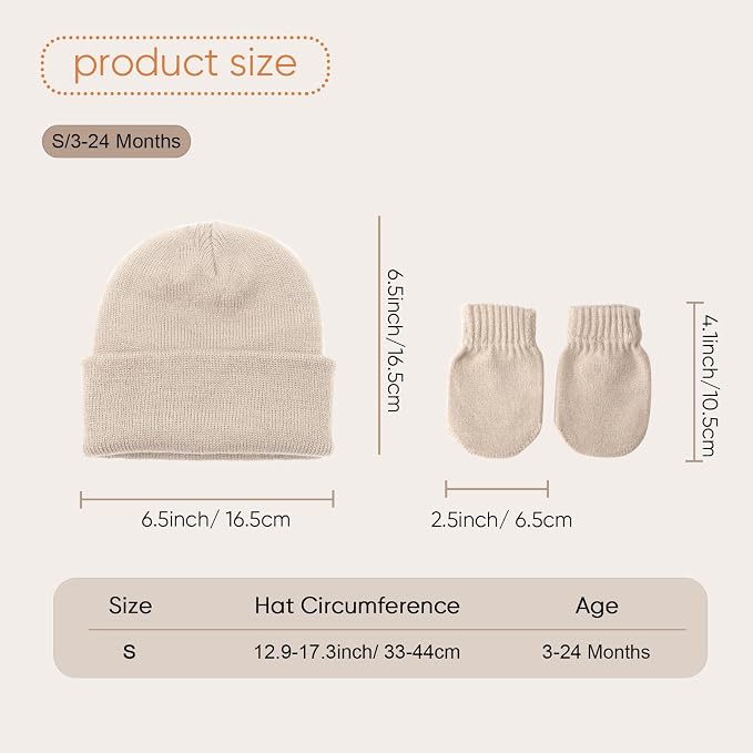DRESHOW BQUBO 3 Pack Baby Beanies Toddler Kids Winter Hats Soft Knit Hat - Image 5