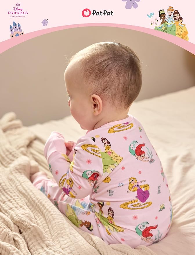 Disney Baby Viscose Made from Bamboo 2-Way Zipper Footie Outfit NB to Inf - Image 4