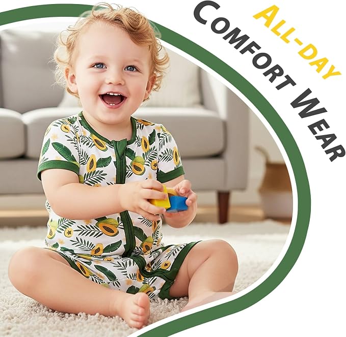 OPAWO Bamboo Sleepers for Baby Boy Pajamas Bamboo Pajamas Baby Romper 0-24M | 2 - Image 6