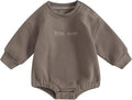 VISGOGO Newborn Infant Baby Boy Girls Oversized Romper Little Dude Sweater Onesie Coming Home Outfit Neutral Clothes