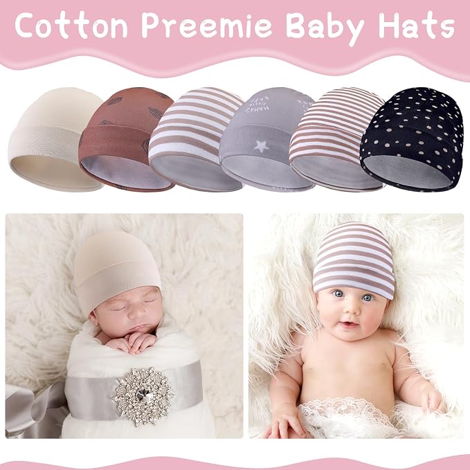 Newcotte 6 Preemie Hats - Image 2