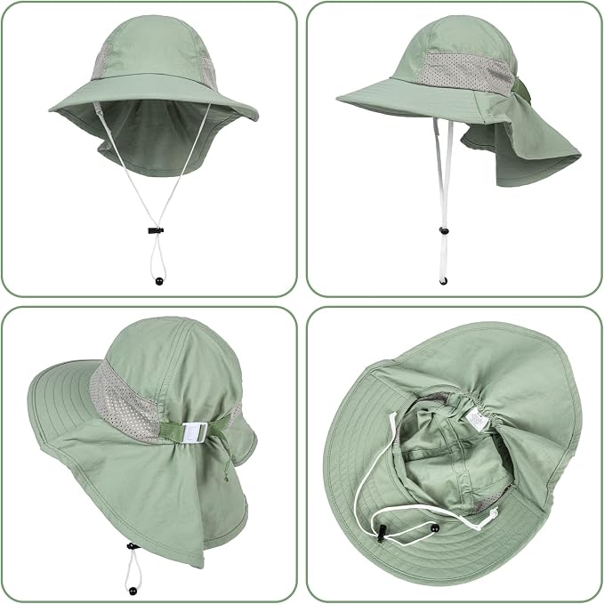 Toddler Baby Sun Hat Kids Summer Beach Essentials Adjustable Beach Hats - Image 5
