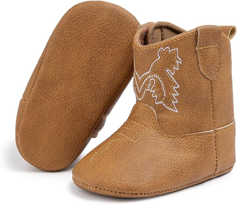 Meckior Baby Girls Cowboy Tassel Boots Side Zipper Moccasins Soft Bottom by Meckior