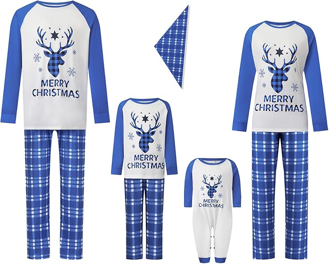 Awoscut Family Christmas Pajamas Matching Pajamas for Family, Xmas PJs Sets Holiday Sleepwear