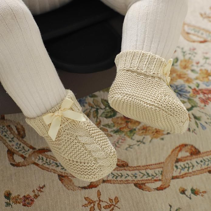 Baby Booties Newborn 100% Cotton Cozy Knit First Shoes | Soft Cute Shower Gift - Image 5