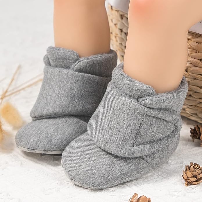 Sawimlgy Newborn Infant Baby Girl Boy Cotton Booties Stay On Sock Slippers Soft - Image 2