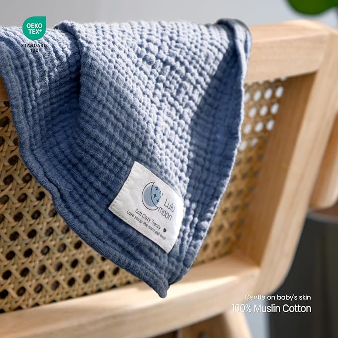 lulumoon Muslin Swaddle Blanket Baby: Cotton Receiving Wrap - Image 5