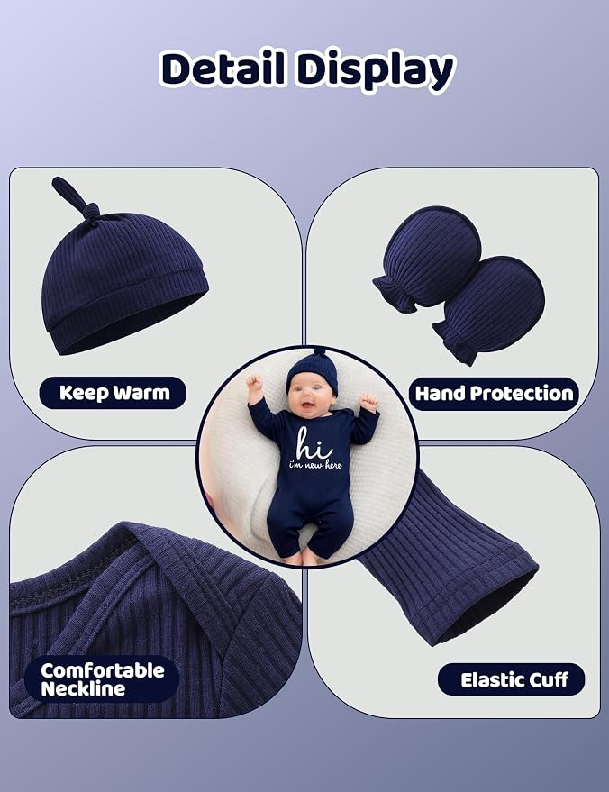 Babymine Newborn Coming Home Outfit Unisex Baby Clothes - Image 5