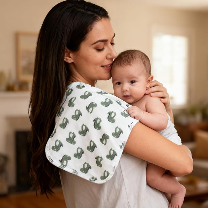 10-Pack Burp Cloths for Baby Boys and Girls - Image 2