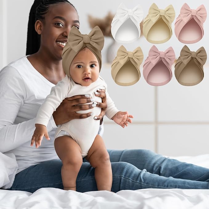 6 Pcs Newborn Satin Bonnet for Infant Months - Image 6